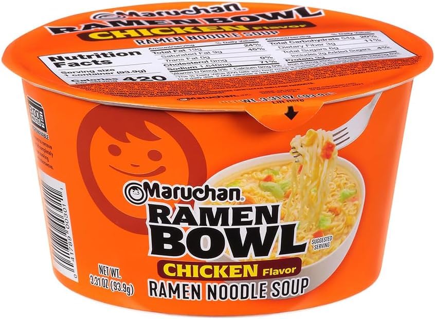 Maruchan Bowl Chicken Ramen Noodles, 3.32 Oz