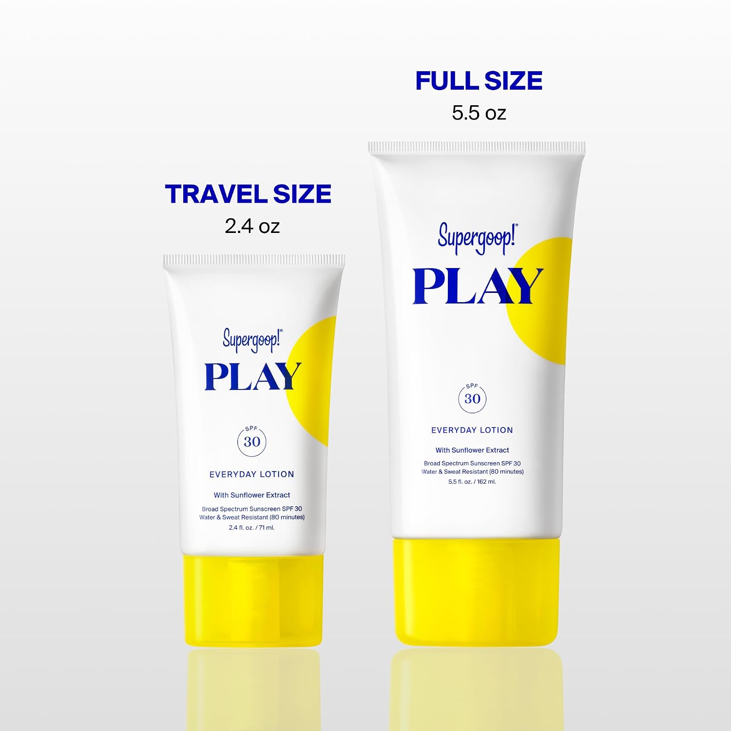 Supergoop! PLAY Everyday Lotion - Broad Spectrum Body & Face Sunscreen - Great for Active Days - Fast Absorbing, Water & Sweat Resistant