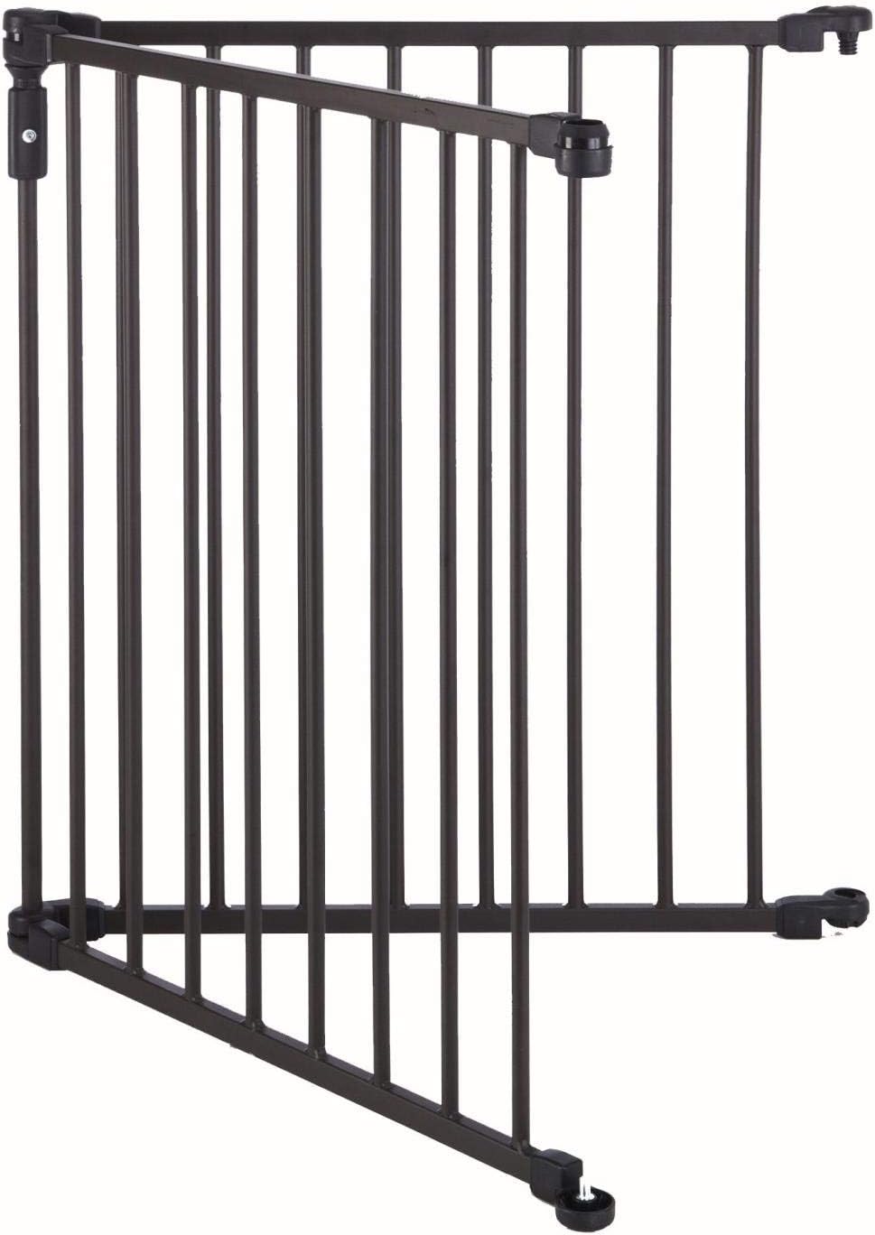 Toddleroo by North States - 3 In 1 Arched Décor Metal Superyard Baby Play Yard: 6 Panel Playpen, Baby Gate, or Extra Wide Baby Fence - Encloses Up to 10 Square Feet - 30 Inches Tall - Matte Bronze