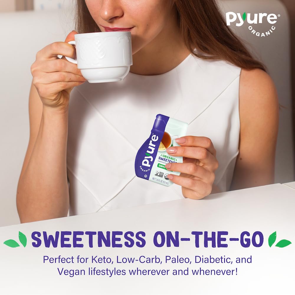 Pyure Liquid Stevia Extract | Zero Calorie Sugar-Free Sweetener, 1.8 Oz | Organic liquid stevia extract for coffee, tea, drinks, keto, diabetic, vegan, zero calorie, sugar-free, and low carb diets
