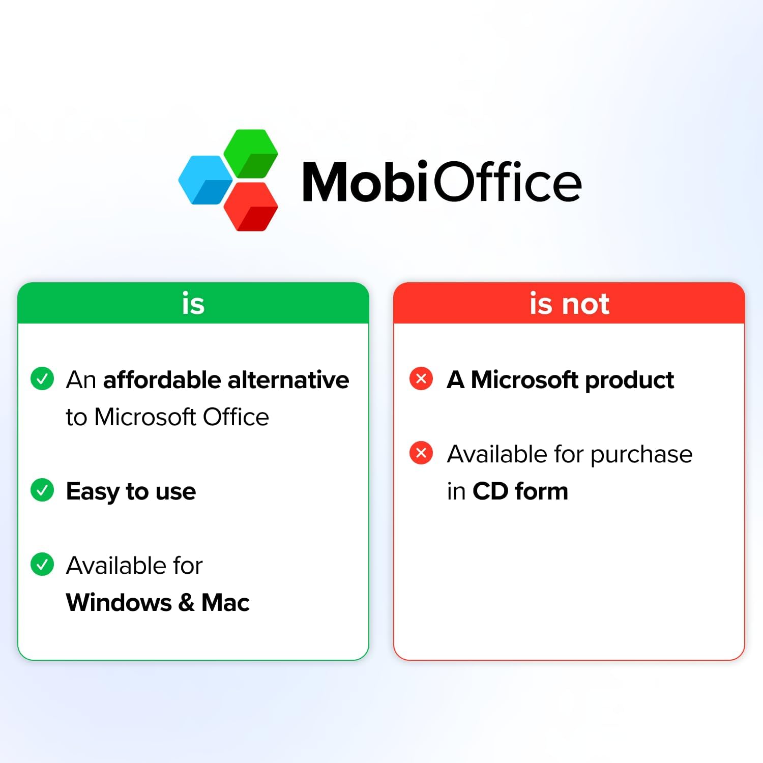 MobiOffice Lifetime 4-in-1 Productivity Suite for Windows | Lifetime License | Includes Word Processor, Spreadsheet, Presentation
