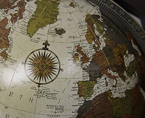 Replogle Lancaster—Bronze Metallic, Dark Cherry Wood Finish, Floor Model Globe