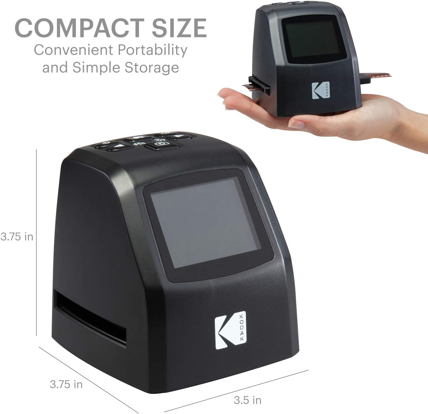 KODAK Mini Digital Film & Slide Scanner, 35mm, 126, 110, Super 8, 2.4" LCD