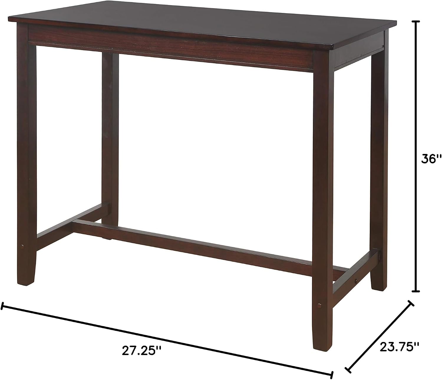 Linon Claridge Rustic Wood 36 inch Height Pub Table