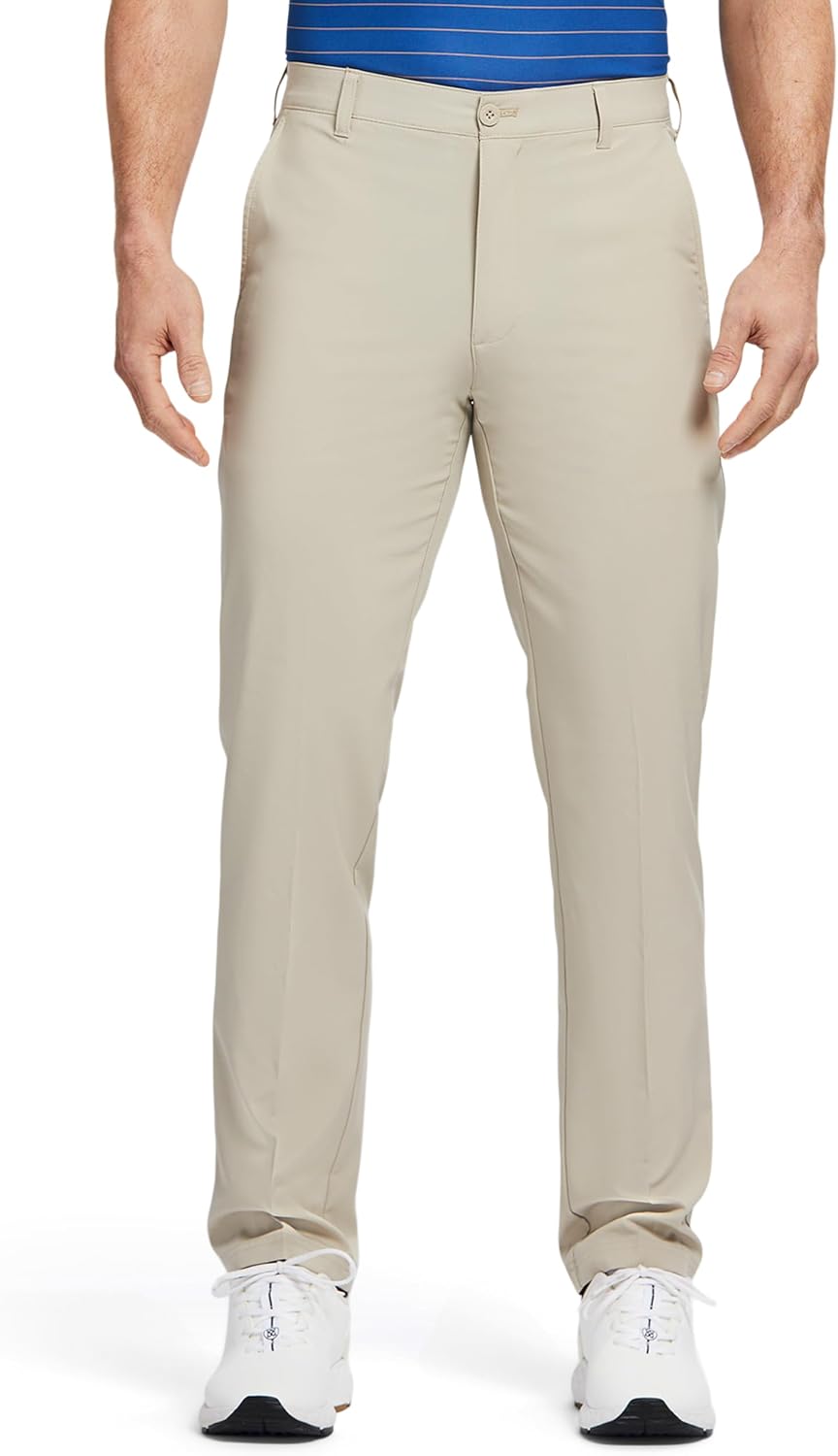 Izod Mens Golf Swingflex Straight-fit Flat-Front Pants