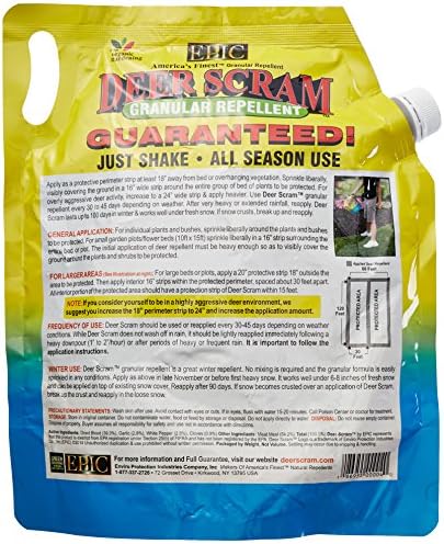 Deer Scram All Natural Granular Repellent - All-Natural, Animal, People and Pet Safe Granule Repellents (2.5 lb Shaker)