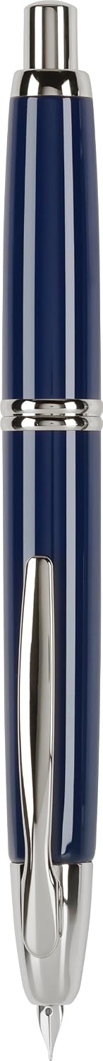 PILOT Vanishing Point Collection Refillable & Retractable Fountain Pen, Matte Black Barrel, Blue Ink, Fine Nib (60580)