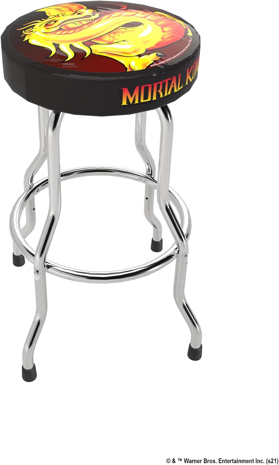 ARCADE1UP Midway Legacy Orin Edition Adjustable Stool – Officially Licensed, Chrome-Plated Steel Frame, High-Density Foam Seat