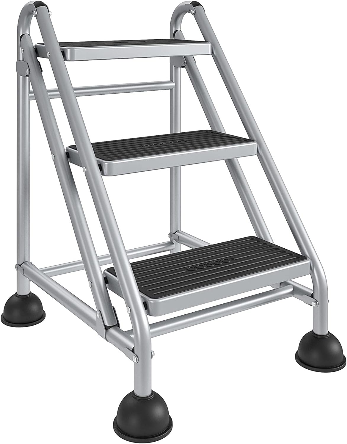 Cosco 3-Step Rolling Step Ladder, Grey