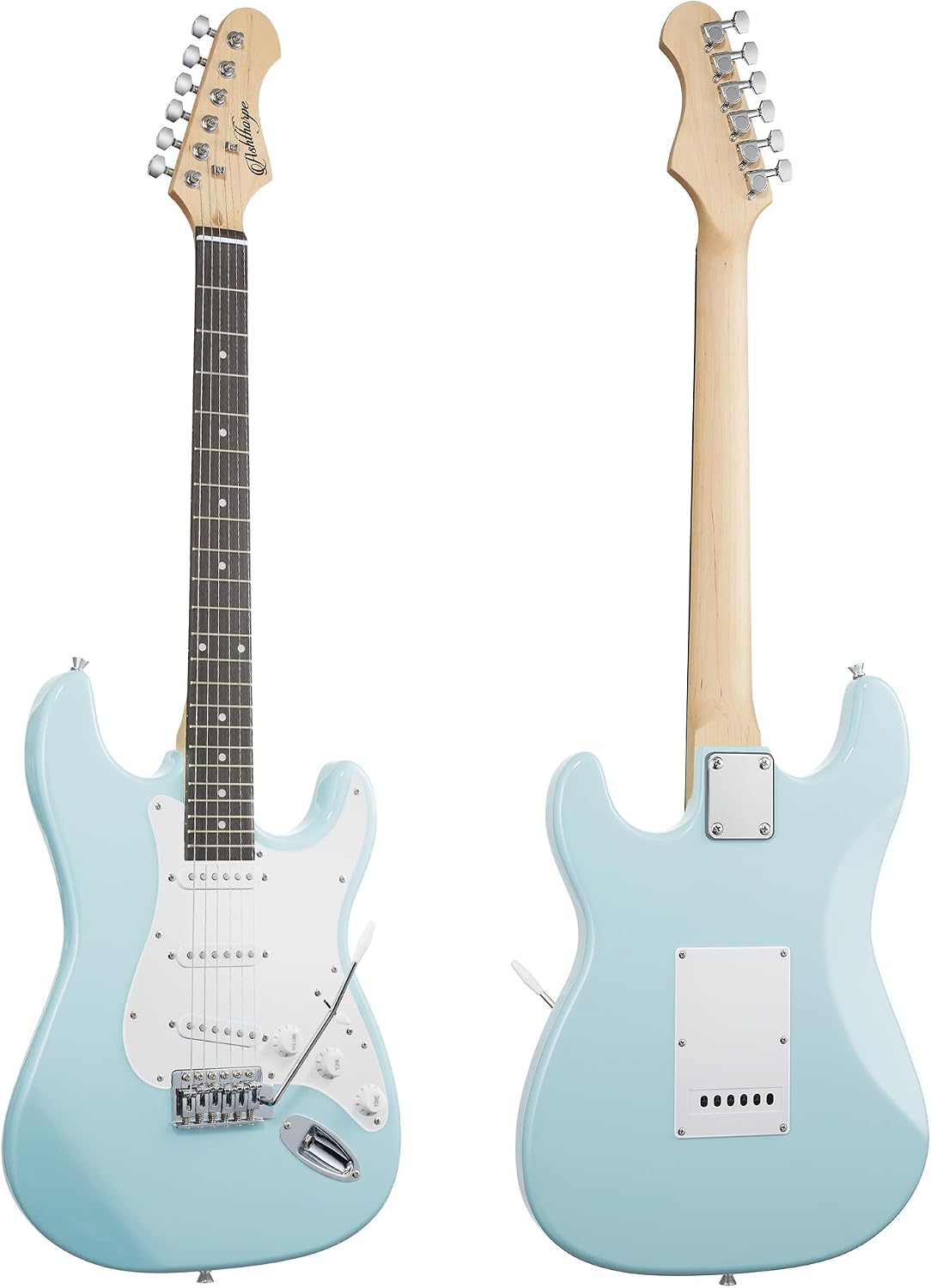 Ashthorpe 39-Inch Electric Guitar (Blue-Black), Full-Size Guitar Kit with Padded Gig Bag, Tremolo Bar, Strap, Strings, Cable, Cloth, Picks