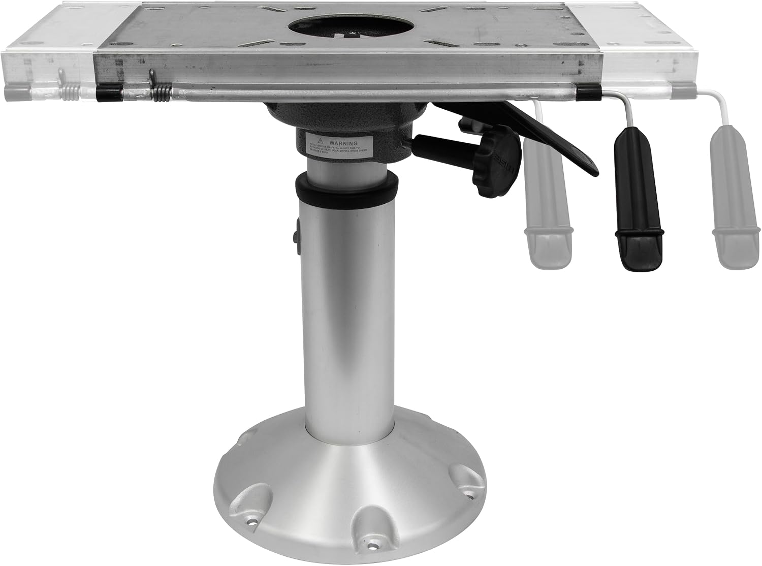 Wise 8WP144 Standard Mainstay Air Power Pedestal with Locking Swivel and Slide, Silver | Air-powered height adjustment 14 to 20 in