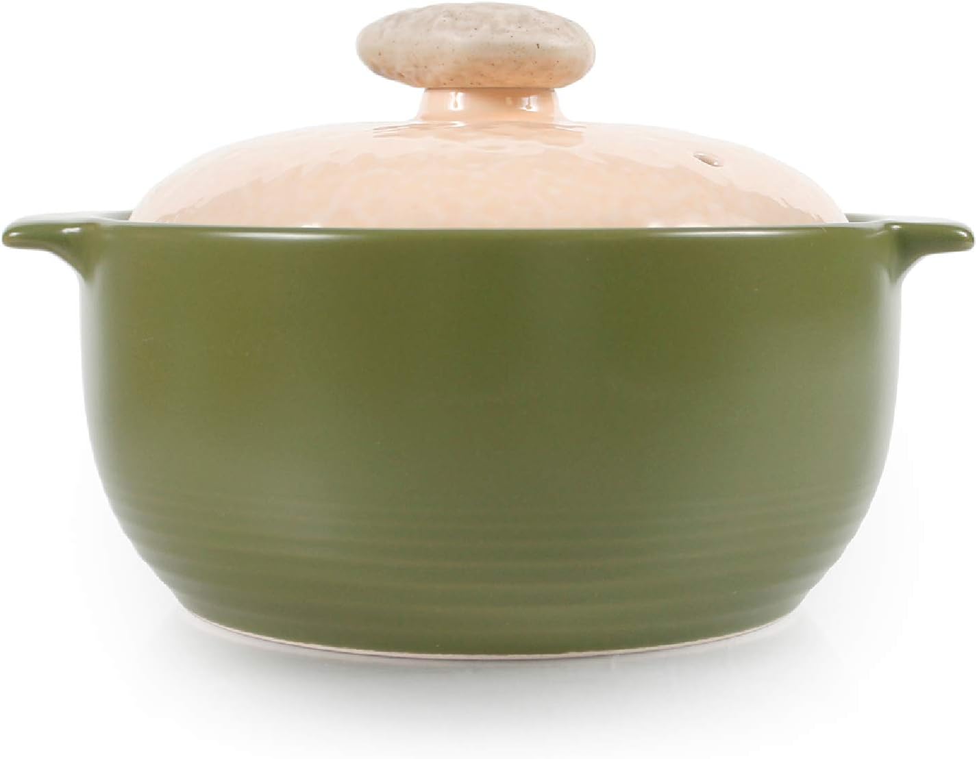 Neoflam Kiesel 2qt Non-Stick Ceramic Casserole Pot, Dutch Oven, Clay Pot, Stockpot For Stew, Soup, Steam, Scratch Resistant, Oven Safe, Heat Resistant, Plum