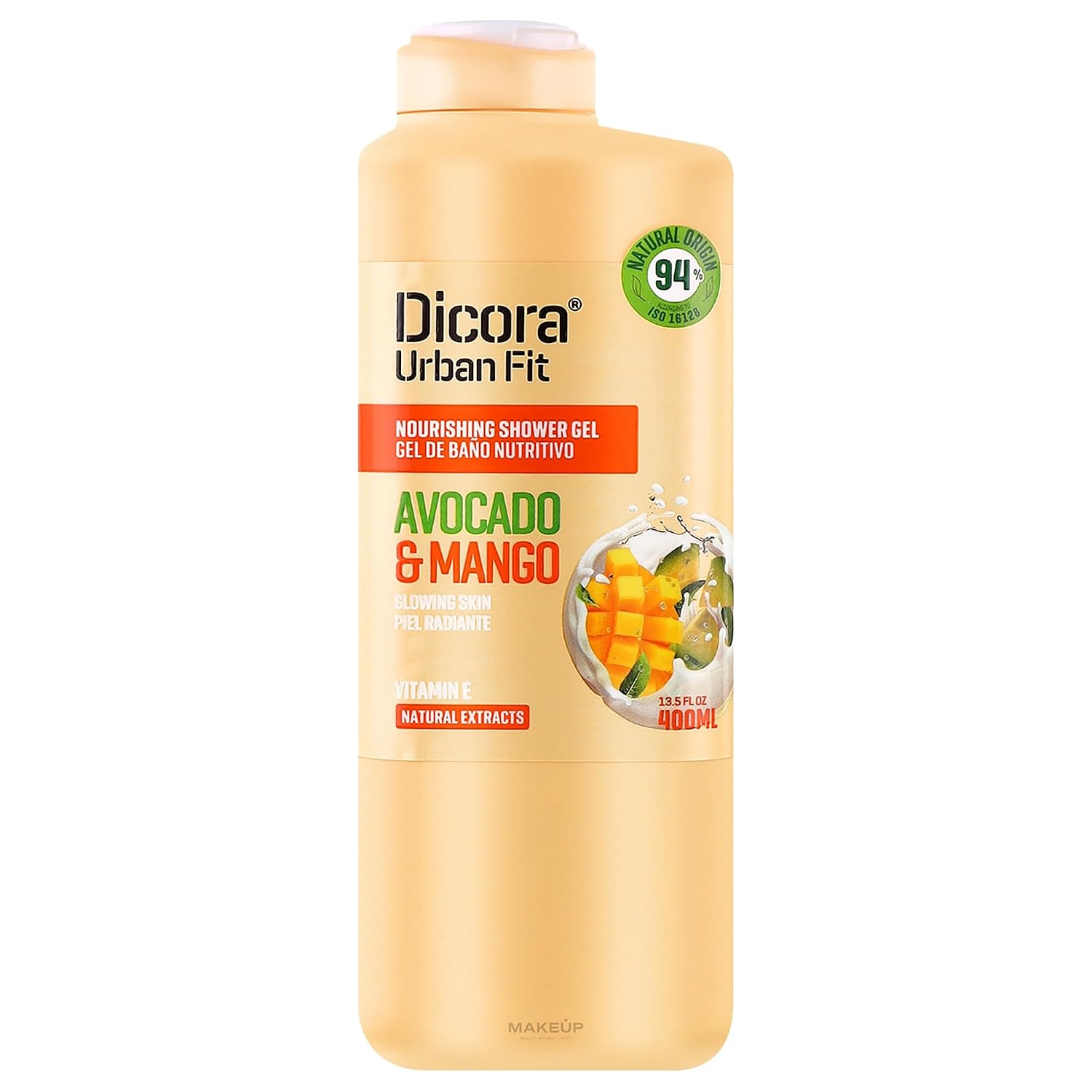 Dicora Urban Fit Shower Gel - Women and Mens Body Wash for All-Day Hydration - Prevents Premature Aging with Vitamin C - Citrus and Peach - 25.4 oz