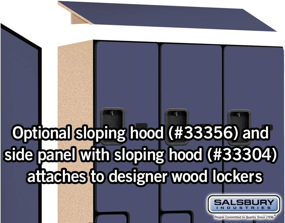 Salsbury Industries 2-Tier S-Style Designer Wood Locker with Three Wide Storage Units, 6-Feet High by 18-Inch Deep, Mahogany