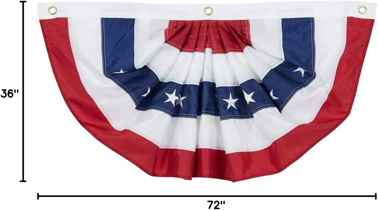 American Flag 4x6 FT, US Flags with Embroidered Stars, Sewn Stripes, Brass Grommets, Durable USA Flag for Outdoor