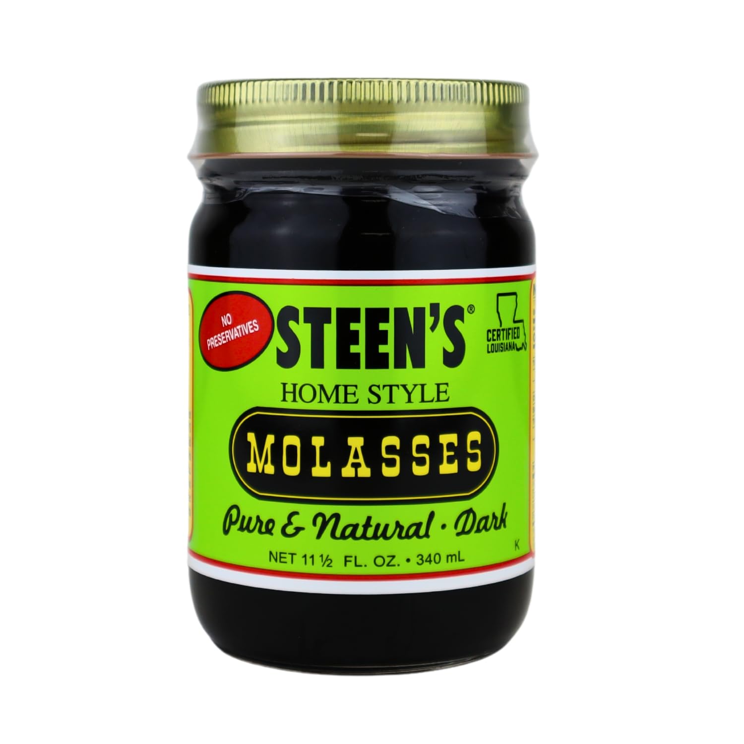 Steen's Home Style Molasses 11.5 oz - Rich, All-Natural Flavor for Baking and Cooking - 100% Pure & Natural - No Preservatives Homestyle - Hearty Flavor in Gingerbread, Cookies, Brown Sugar and Dark Rum (1 Pack)