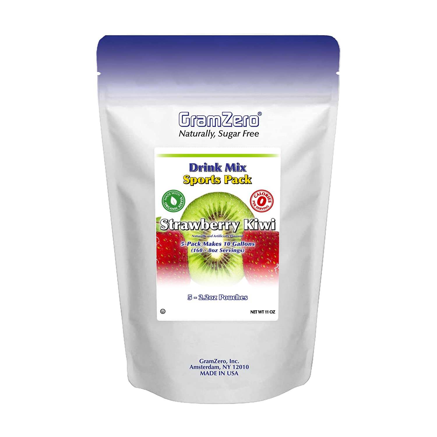 GramZero Grape Sugar Free Drink Mix Sports Pack, Great For Nutrition Club Loaded Teas, Zero Calorie, Stevia Sweetened