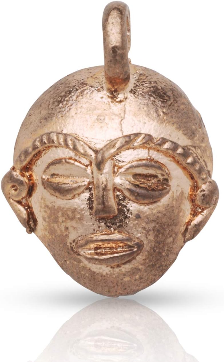 Better Jewelry, Real Pure Copper African Tribal Mask Pendant, Charm