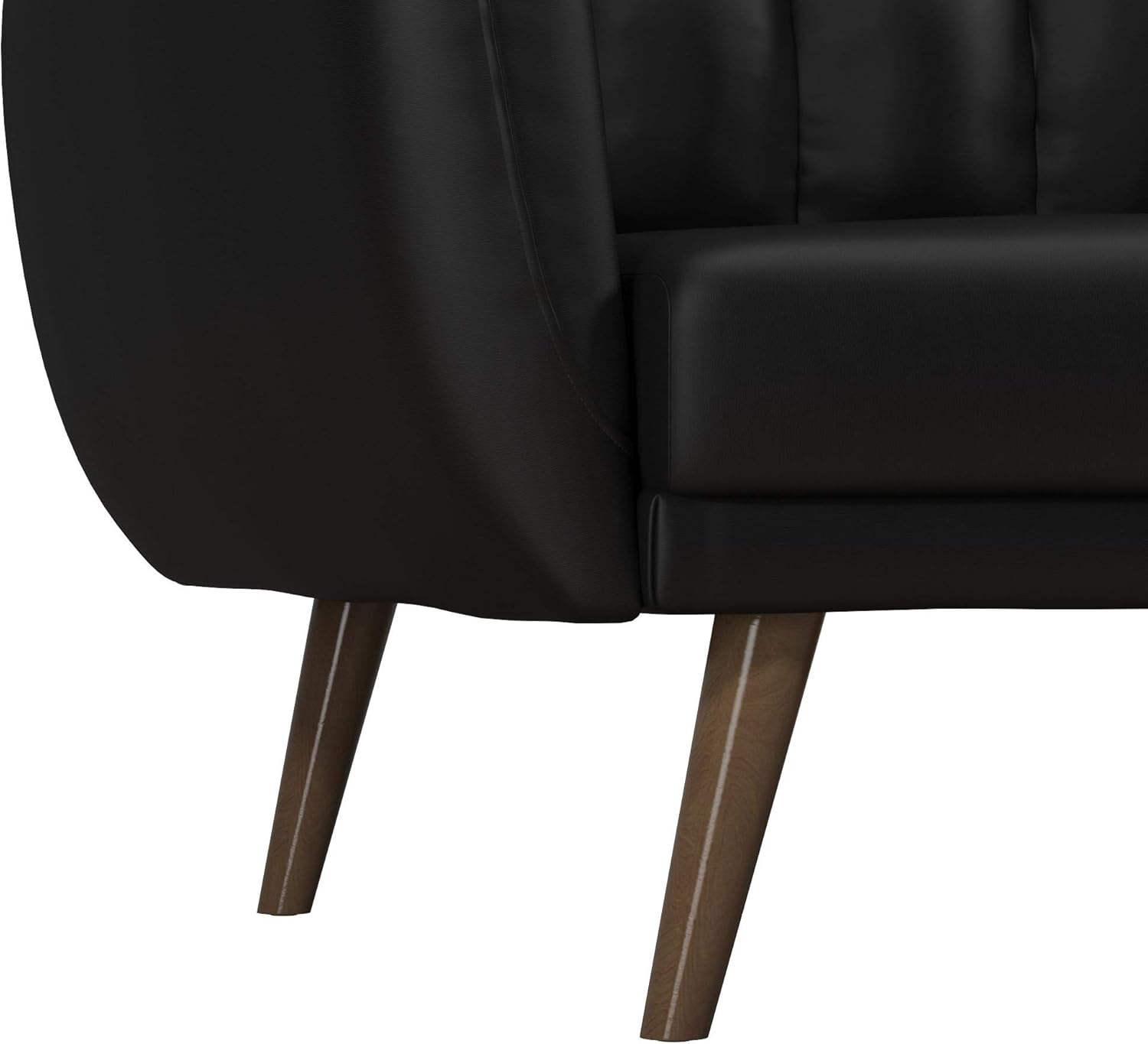 Novogratz Brittany Futon Sofa Bed and Couch Sleeper, Camel Faux Leather