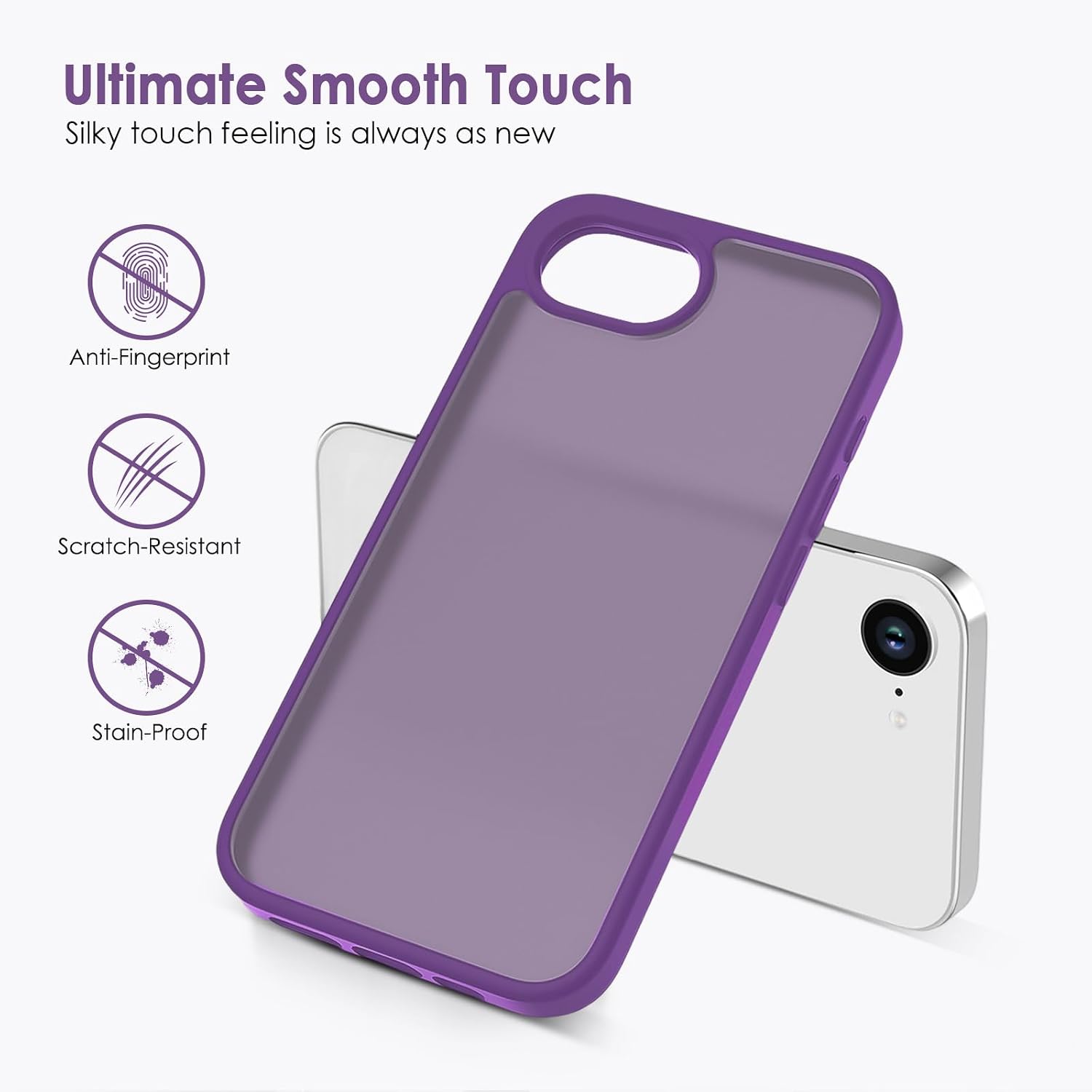 TENOC Phone Case Compatible with iPhone SE (2nd 2020 and 3rd 2022 Generation) & iPhone 7 & iPhone 8, Clear Case Shockproof Protective Bumper Slim Cover for 4.7 Inch