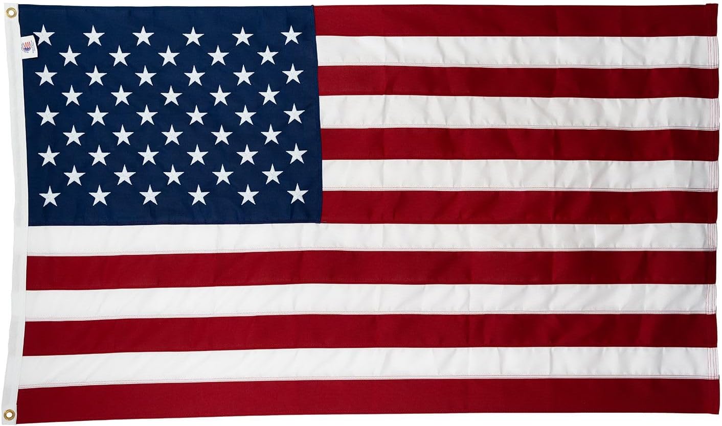 ALLIED FLAG American Flag 5x8 FT Embroidered Nylon US Flag, Vibrant and Durable For Outside - Made in USA
