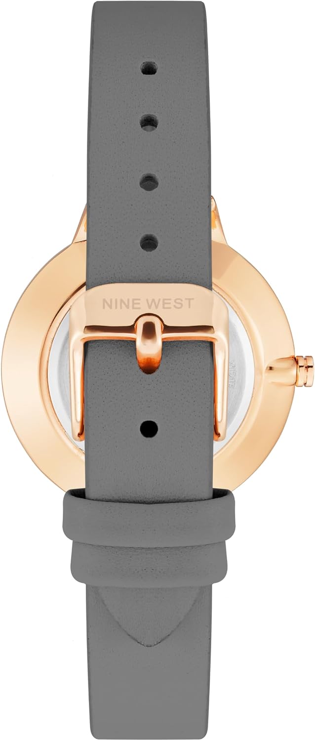 Nine West Women's Floral Dial Smooth Strap Watch