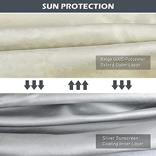 Riding Lawn Mower Cover 600D Lawnmower Covers Waterproof, up to 54" Decks | Universal Outdoor Lawn Tractor Cover Tarp All Weather Ride on Mower Covers, Heavy Duty 600D, Elastic Cord & Storage Bag
