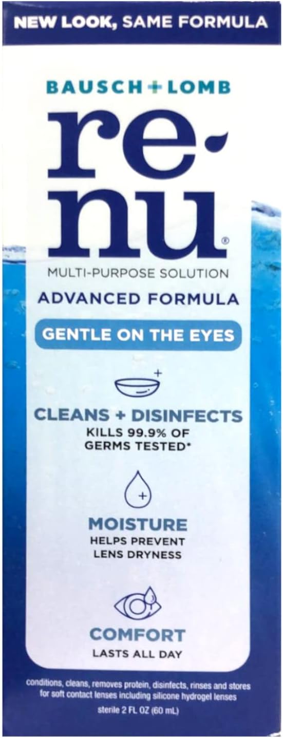 Renu Multi-Purpose Contact Lens Solution Travel Size,2 Fl Oz (Pack of 3)