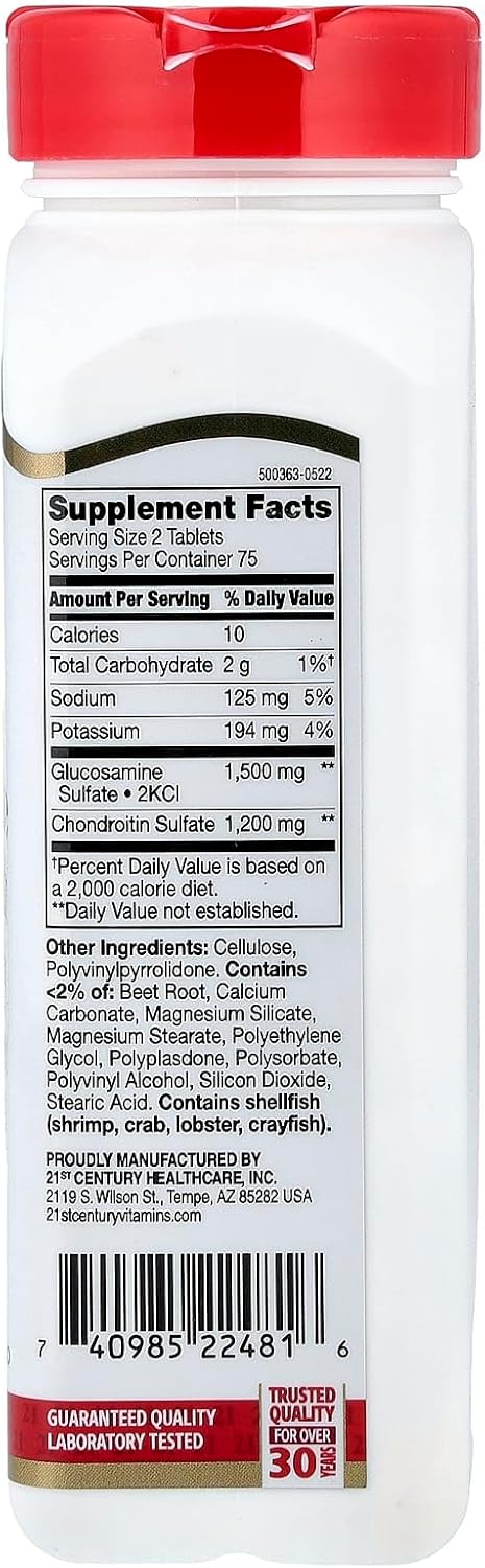 21St Century Triple Strength Glucosamine and Chondroitin - 150 Tablets