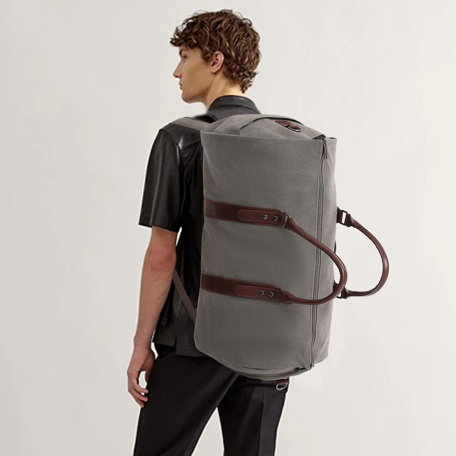 seyfocnia Convertible Travel Garment Bag,Carry on Garment Duffel Bag for Men Women - 2 in 1 Hanging Suitcase Suit Business Travel Bag