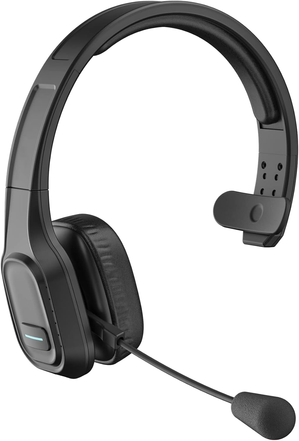 Trucker Bluetooth Headset V5.0, Wireless Headset with Noise Canceling&Mute Microphone for Cell Phones, On Ear Bluetooth Headphone for Computer
