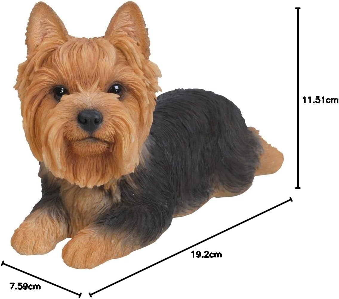 Hi-Line Gift Ltd Yorkshire Terrier Resin Dog Lying Down Statue