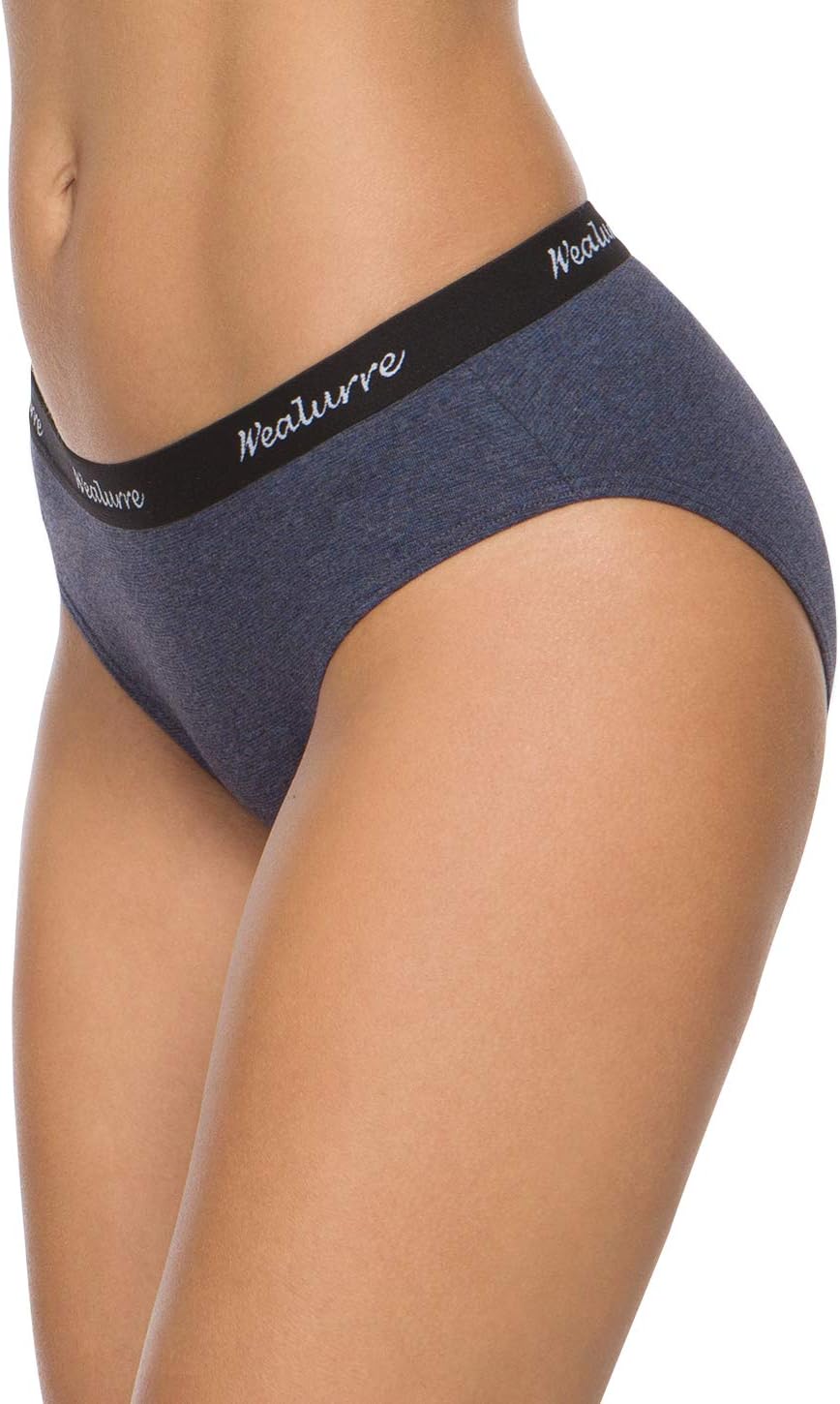 Wealurre Womens Underwear Cotton Bikini Breathable Sport Low Rise Panty for Women Multipack