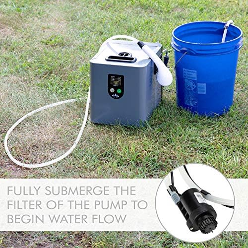 Hike Crew Portable Propane Tankless Water Heater & Shower, LCD, Gray | Perfect for camping, hiking, fishing