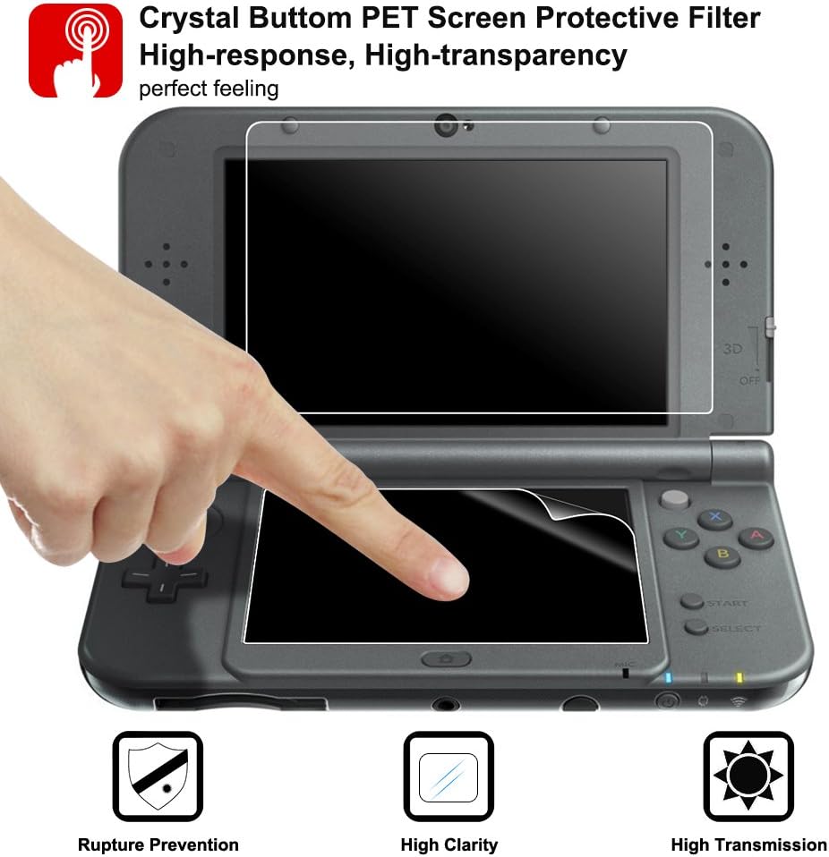Protective Carrying Case Compatible NEW 3DS XL, with Hard Cover and 2 pcs Screen Protectors, AFUNTA Hard Shell Travel Bag