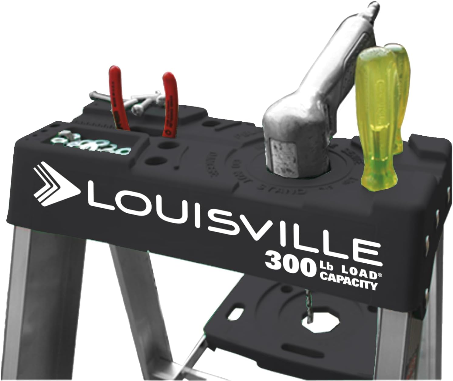 Louisville Ladder 2-Foot Aluminum Step Stool Industrial, 300-Pound Load Capacity, Type IA, AS3002