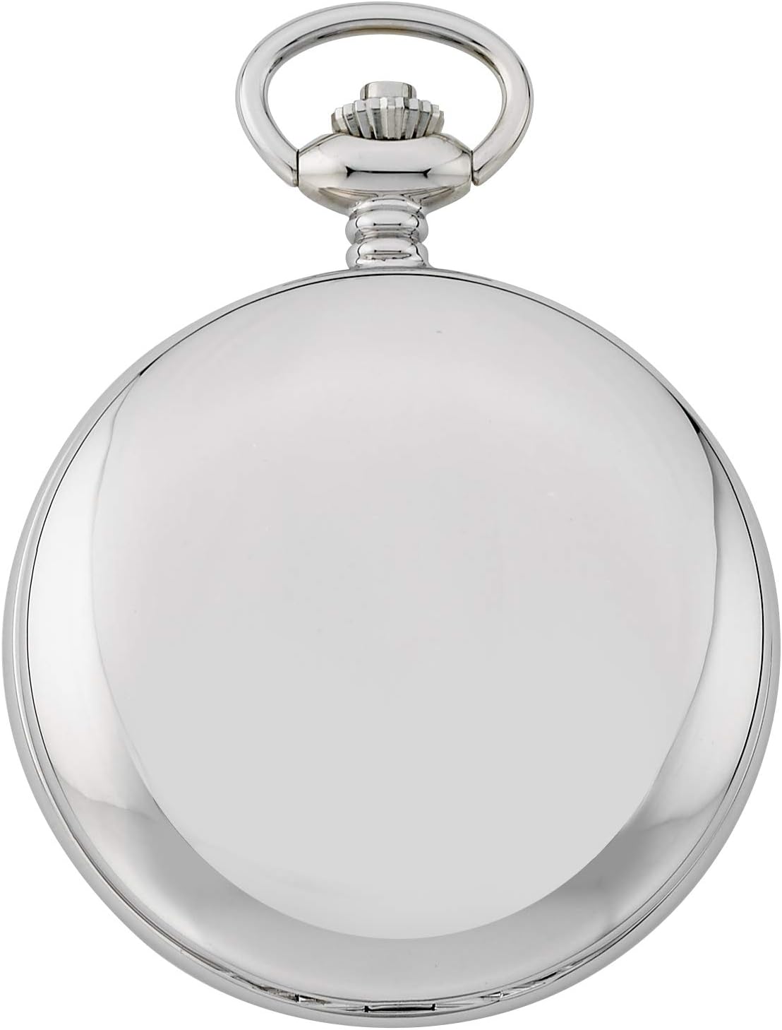 Gotham Men's Silver-Tone Railroad Dial Double Hunter 17 Jewel Mechanical Pocket Watch # GWC18806SB