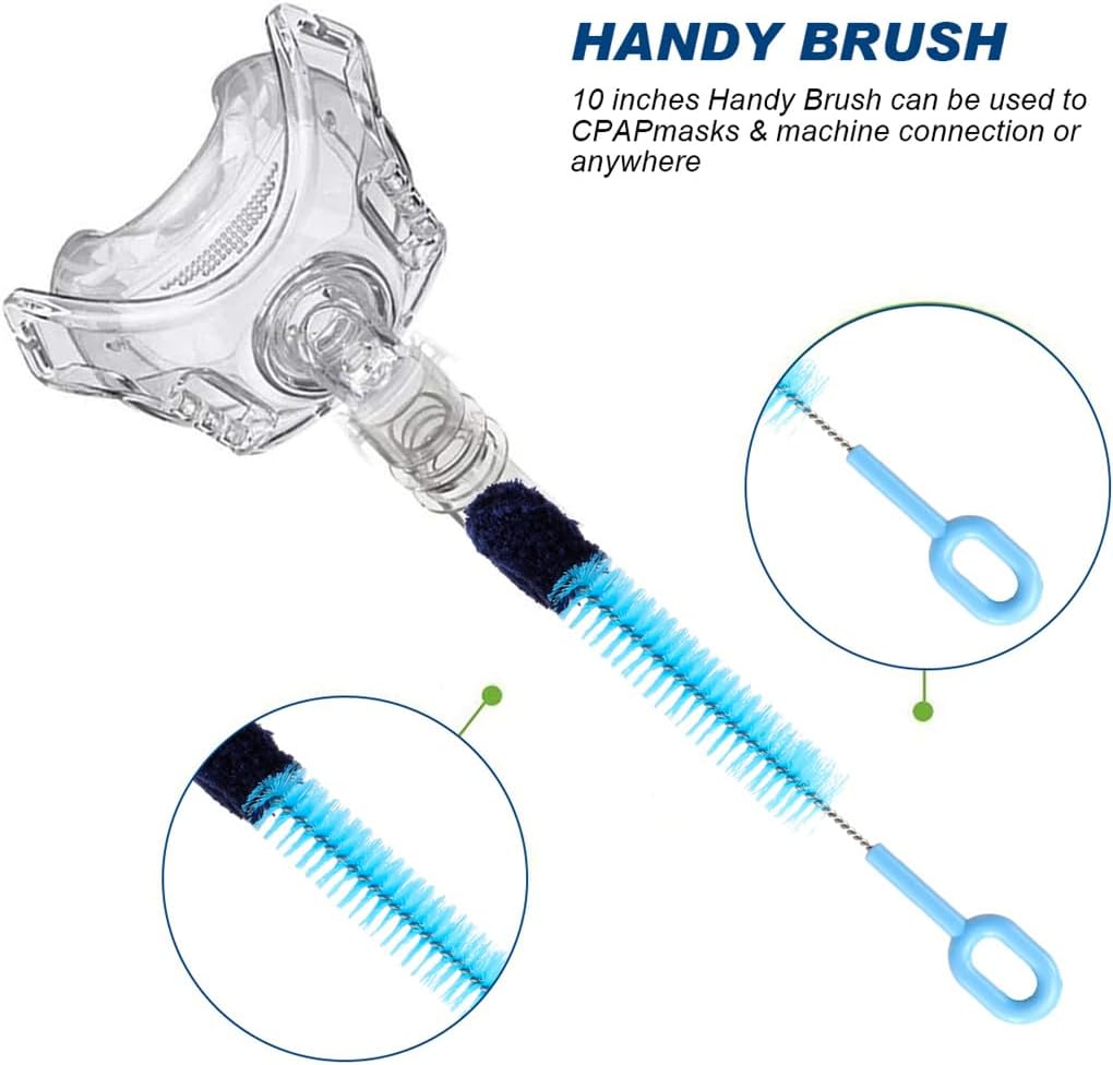 Cpap Tube Cleaning Brush and Handy Brush Flexible Long Stainless Brush (6.27 Feet) and Short Brushes (7.87 Inches) Cpap Tube Clean Brush Cpap Hose