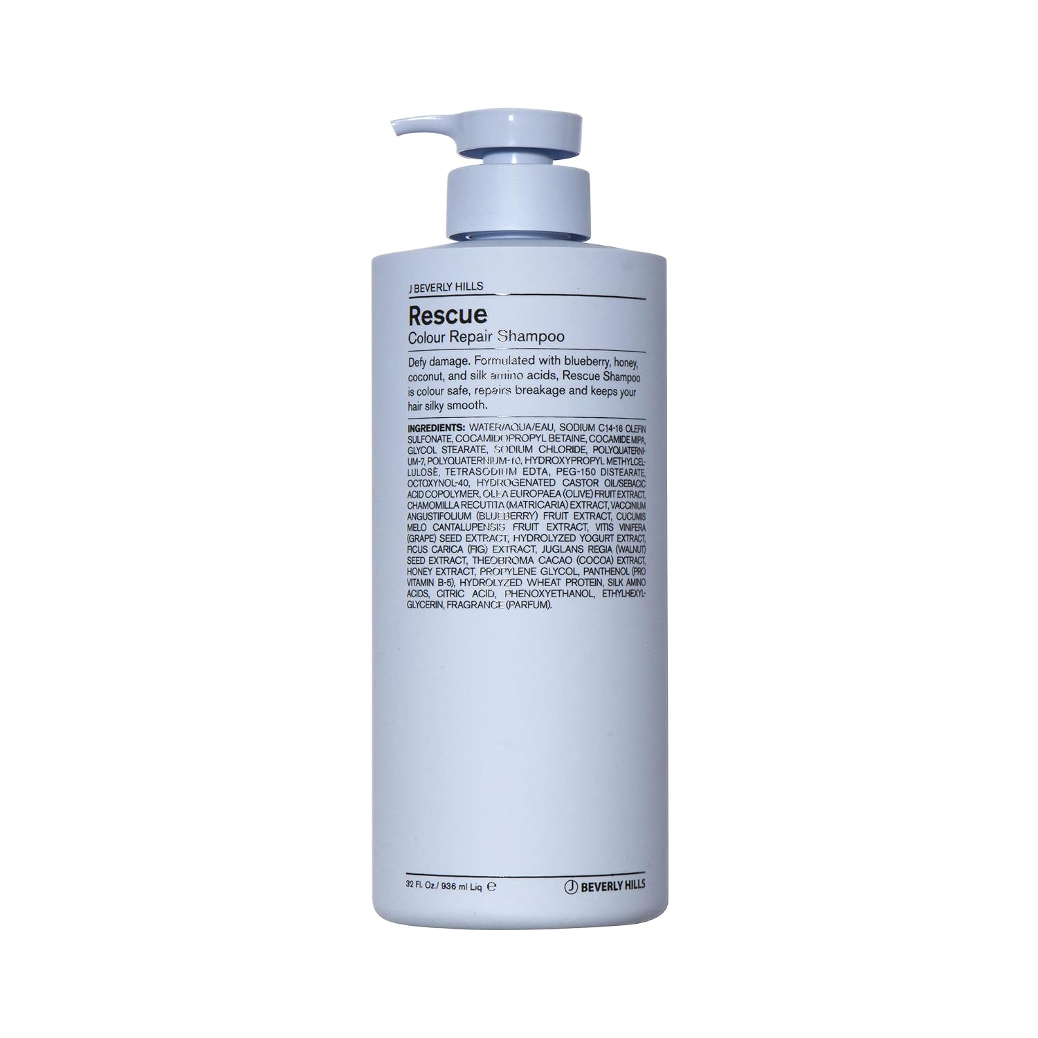 J Beverly Hills Blue Rescue Colour Repair Shampoo with Honey Extract for Hair Shine, (3 Oz, 12 Oz, 32 Oz)
