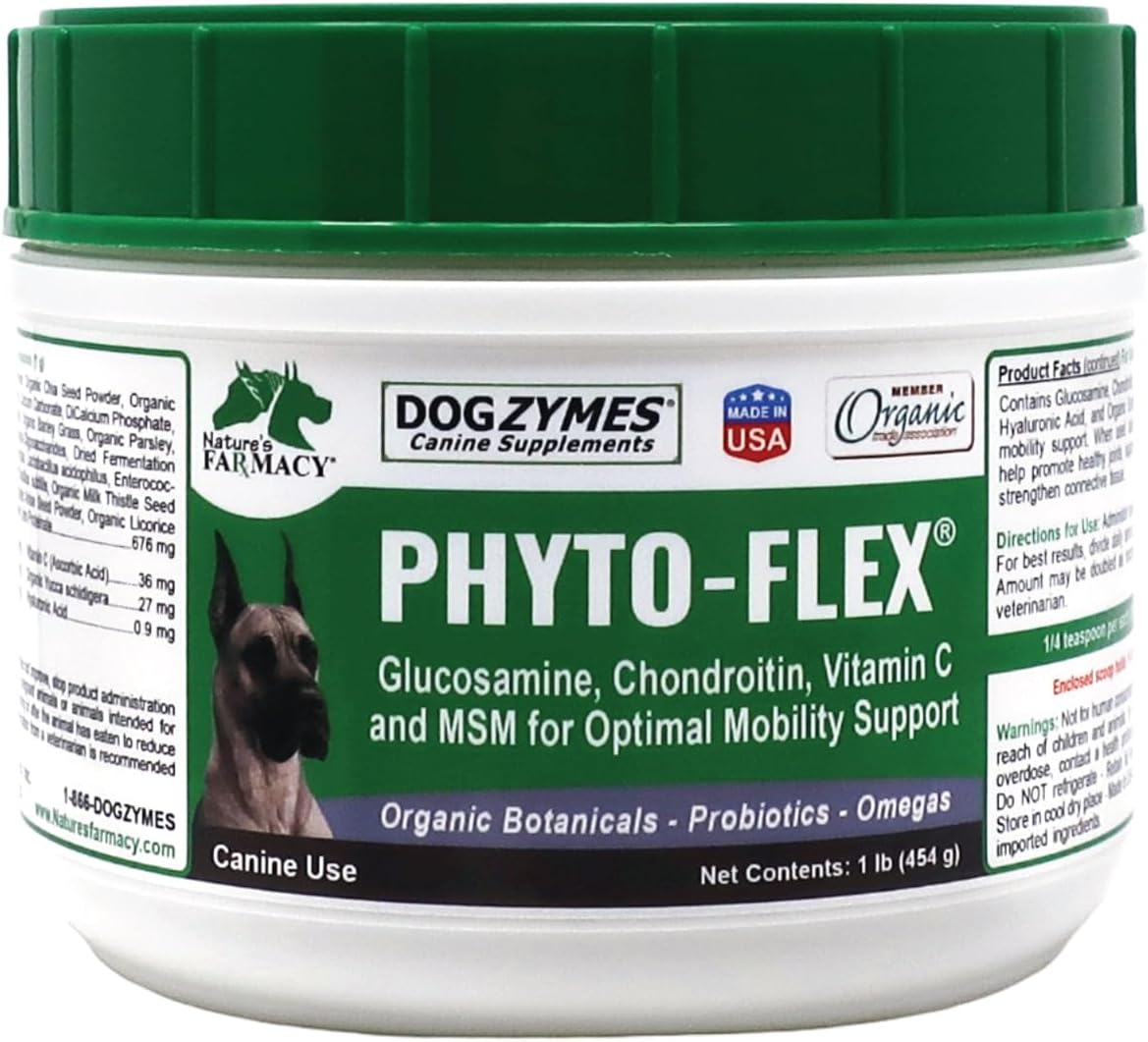 Dogzymes Phyto Flex - Glucosamine, Chondroitin, MSM and Hyaluronic Acid… (2 Pound)