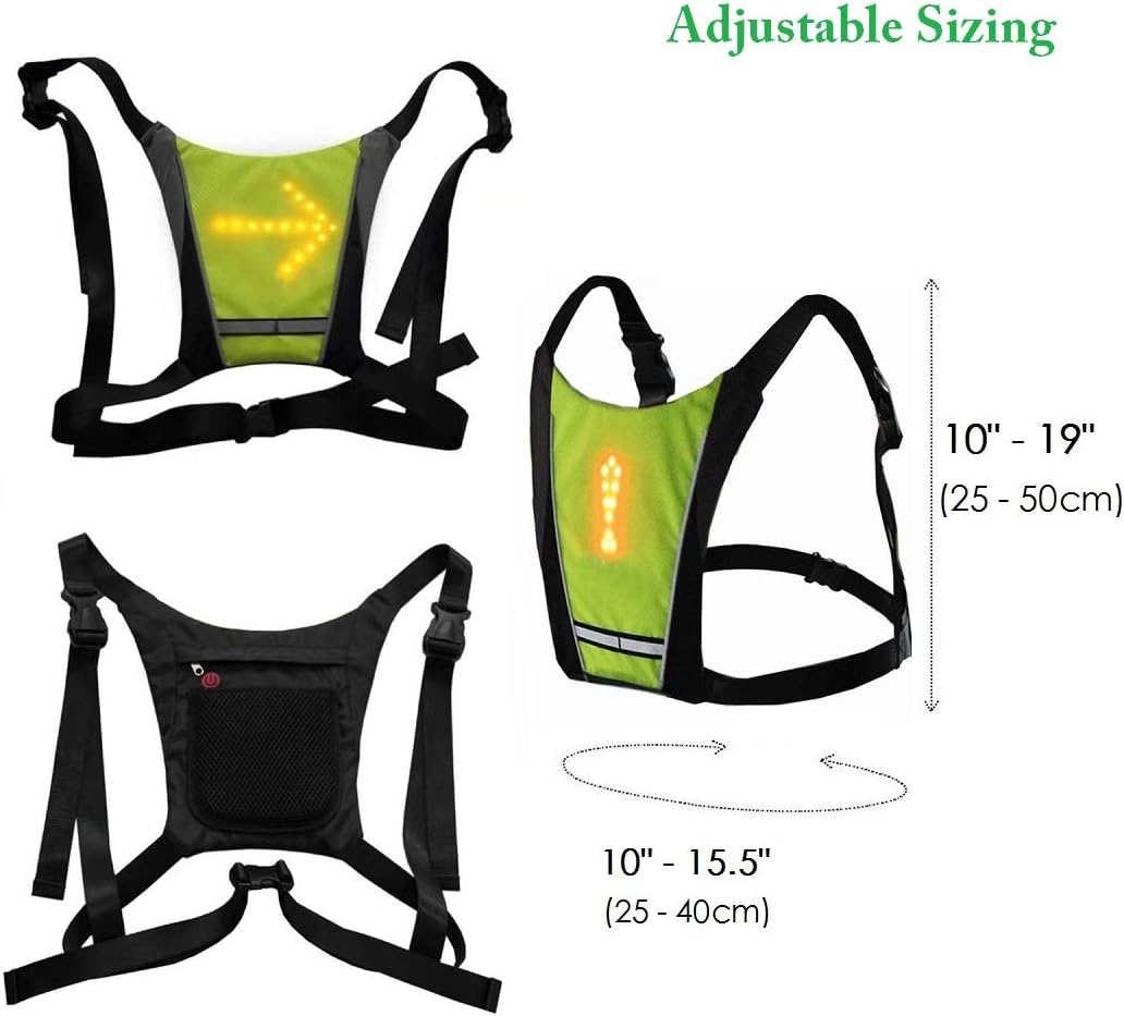 LED Turn Signal Safety Vest with Direction Indicator