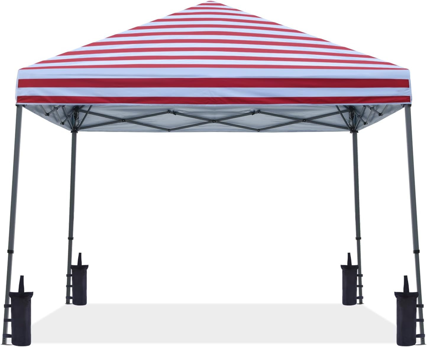 ABCCANOPY 11x11 Pop Up Canopy Tent, Stable Slant Leg Outdoor Shade, Black