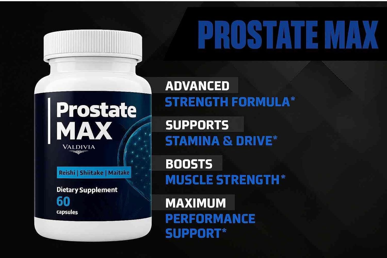 Valdivia ProstateMax Prostate Health Supplements for Men, Bladder & Urinary Support with Saw Palmetto Extract, Supports Healthy Prostate Function - 60 Capsules