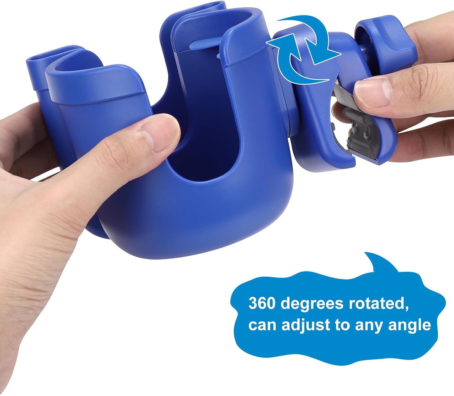 Accmor Stroller Cup Holder with Phone Holder, Bike Cup Holder, Universal Cup Holder for Uppababy Nuna Strollers, 2-in-1 Drinks Holder for Walker