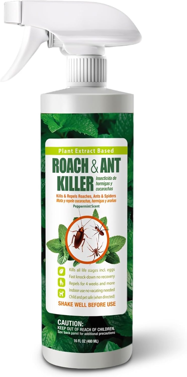 EcoVenger® Roach and Ant Killer 16 oz | Kills on Contact | Extended 4-Week Deterrence | Peppermint Scent | Child and Pet Safe