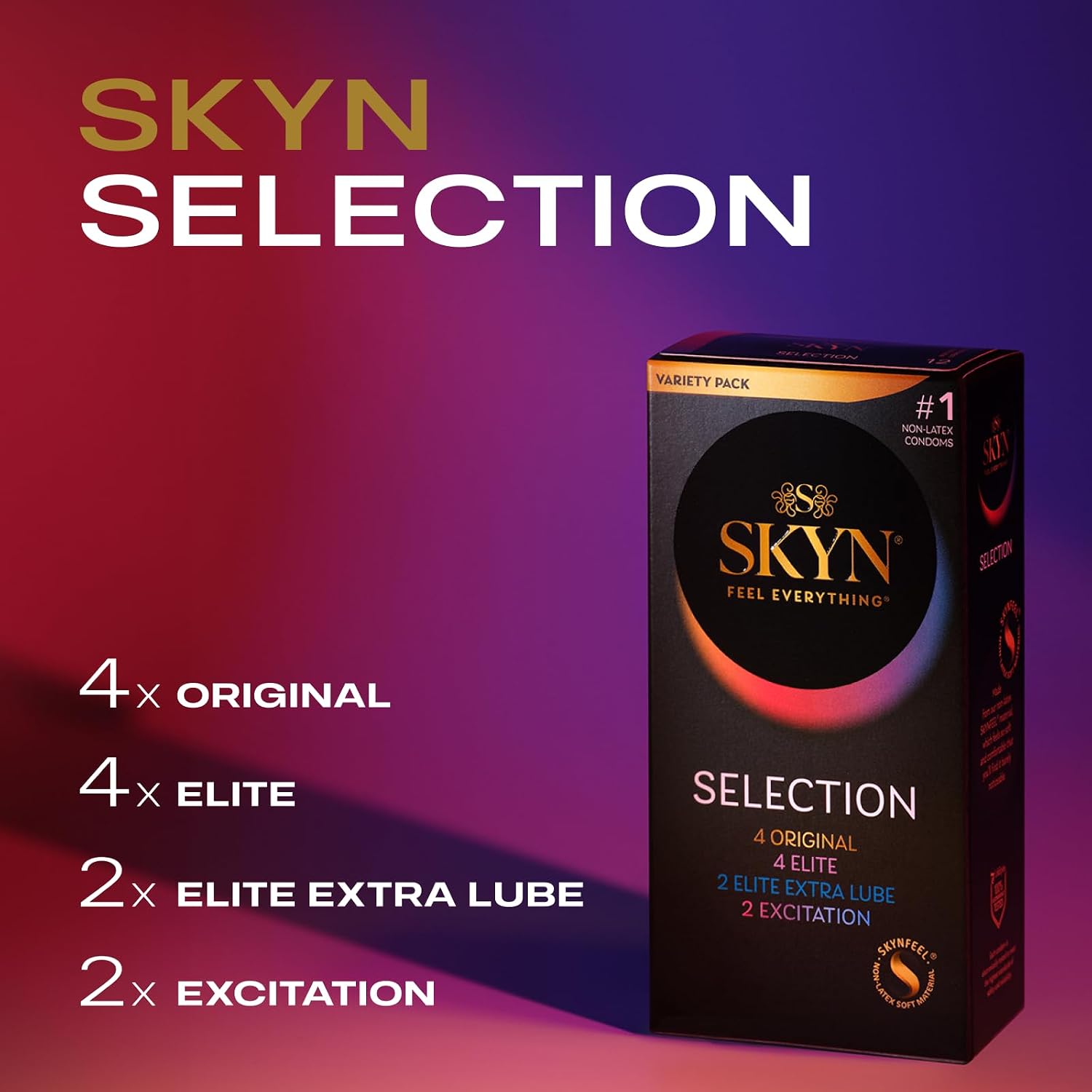 Lifestyles Skyn Polyisoprene Condoms, 12 Count (Pack of 1)