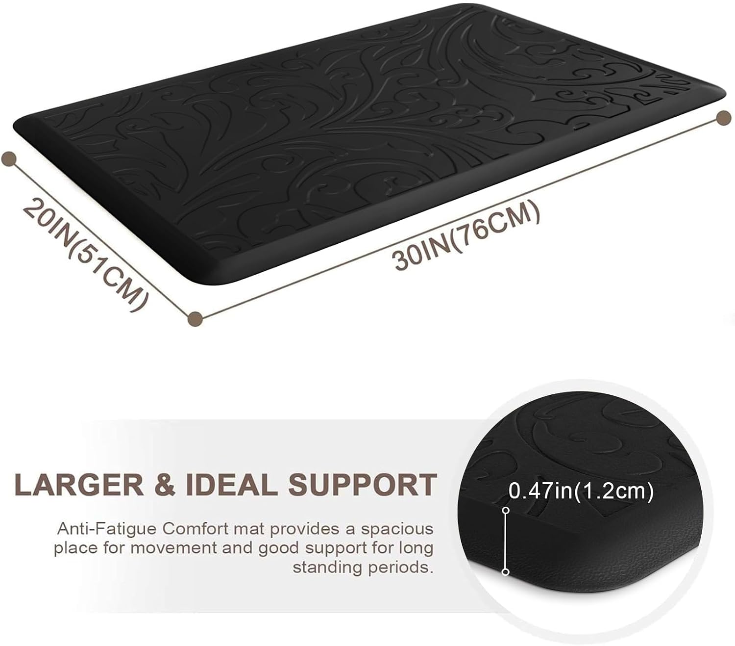Kitchen Mat Cushioned Anti-Fatigue Comfort Standing Mat Rug for Home,Office