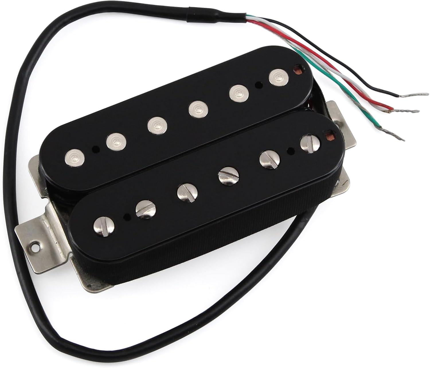 FLEOR Alnico 5 Guitar Pickup Double Coil Humbucker Pickups Neck and Bridge Set Black