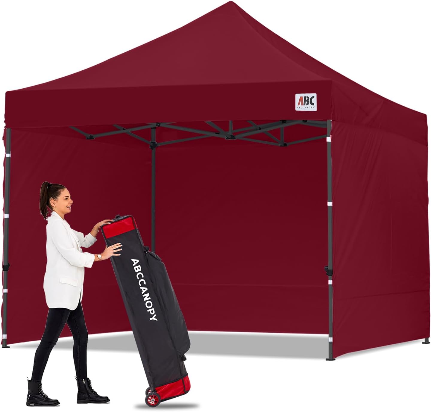 ABCCANOPY Heavy Duty Easy Pop up Canopy Tent with Sidewalls 10x20, Turquoise