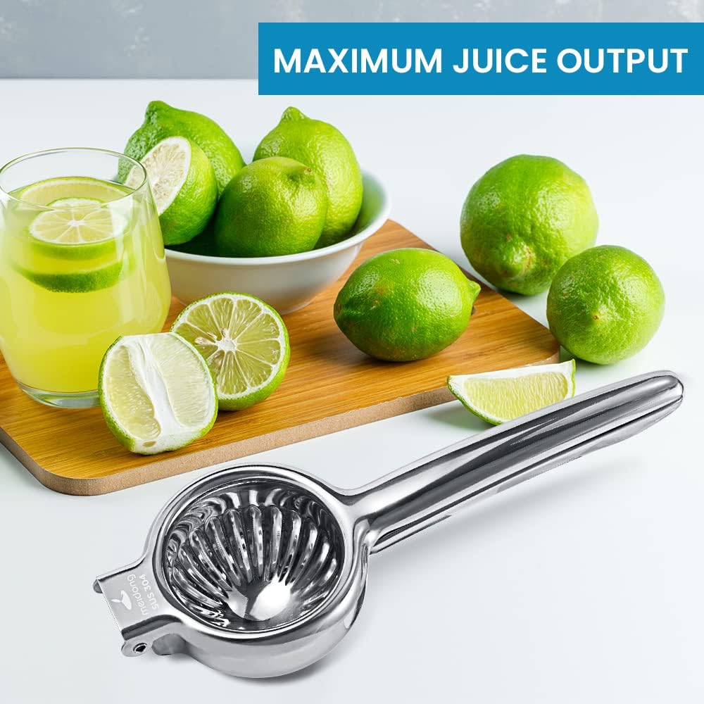 Upgraded Lemon Squeezer Meidong Super Stainless Steel 304 Hand Press Juicer Manual Citrus for Juicing Lemon ＆ Limes, Vegetables